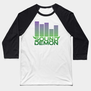 Sound Demon Green Purple Baseball T-Shirt